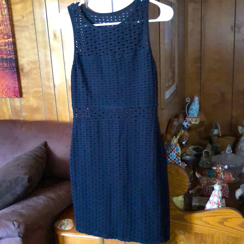 Black dress with circle hole cutouts